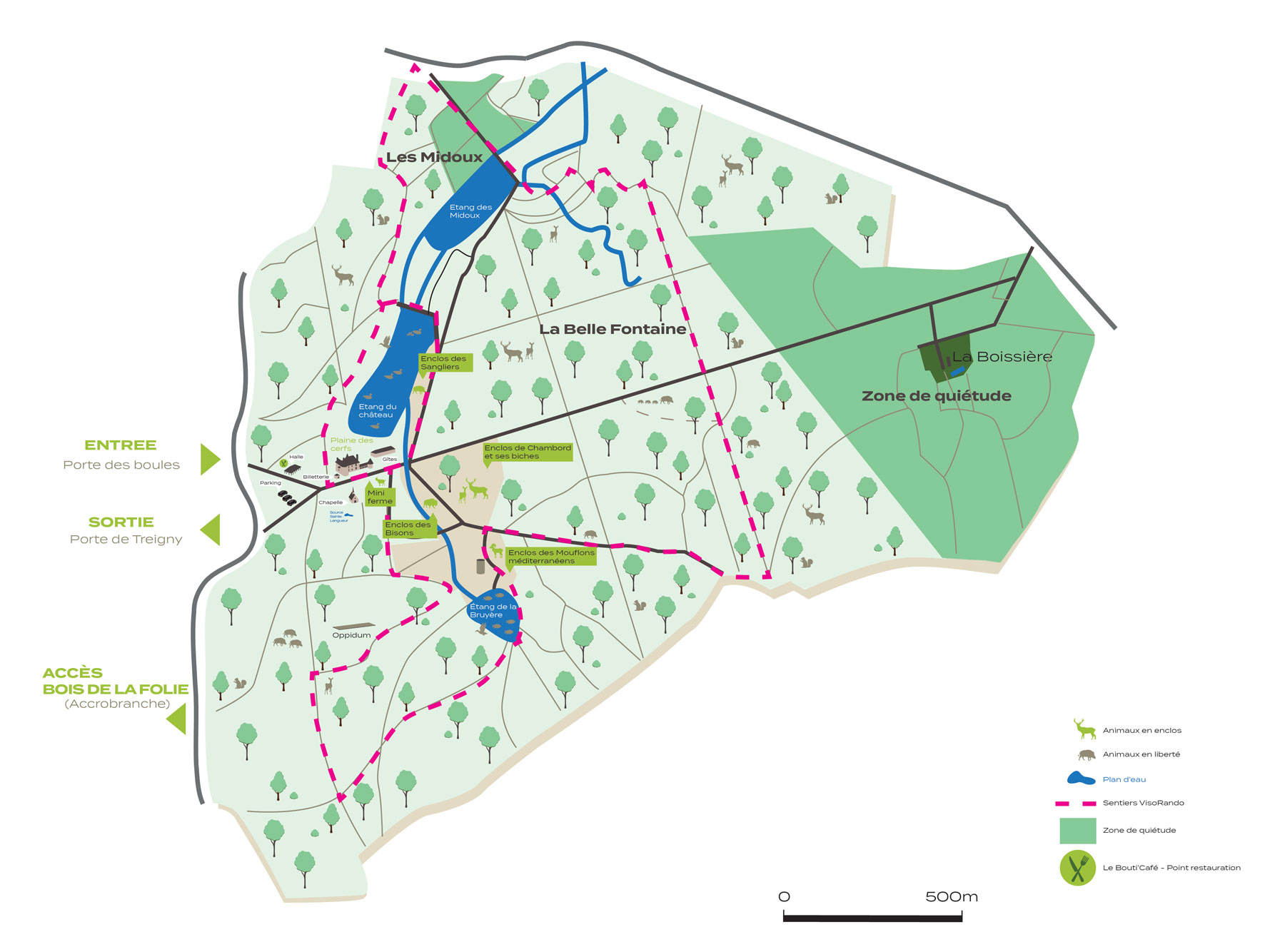 plan du parc naturel de Boutissaint